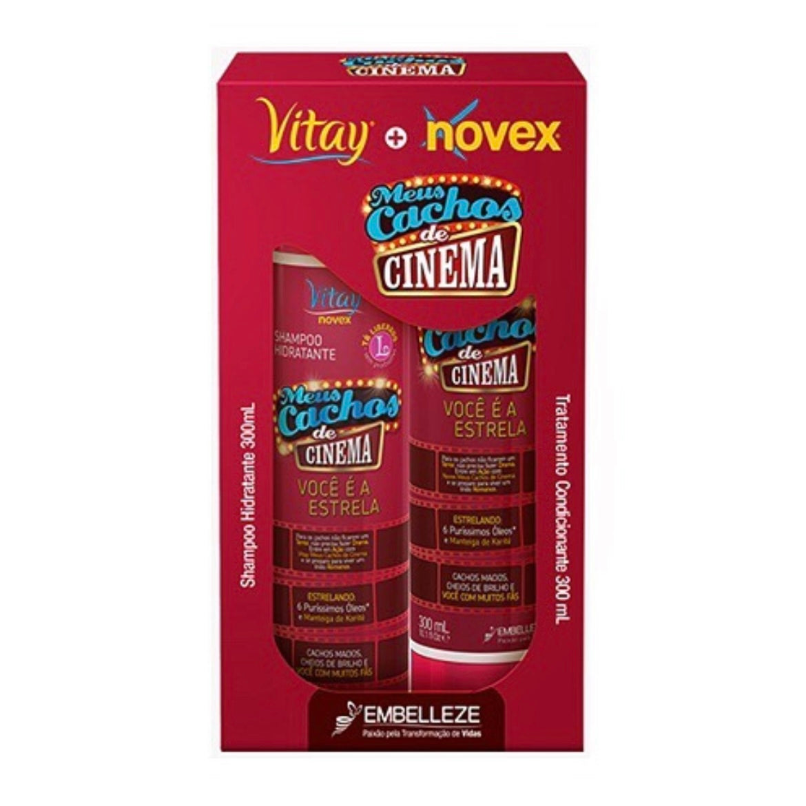 Kit Shampoo y Acondicionador Meus Cachos de Cinema